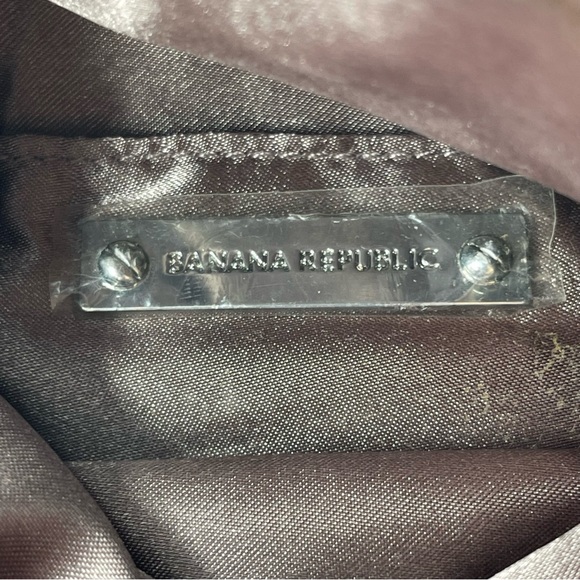 Banana Republic Taupe Beaded Foldable Clutch Bag - 9 3/4”W X 4 1/2”H (Folded) - Picture 8 of 9